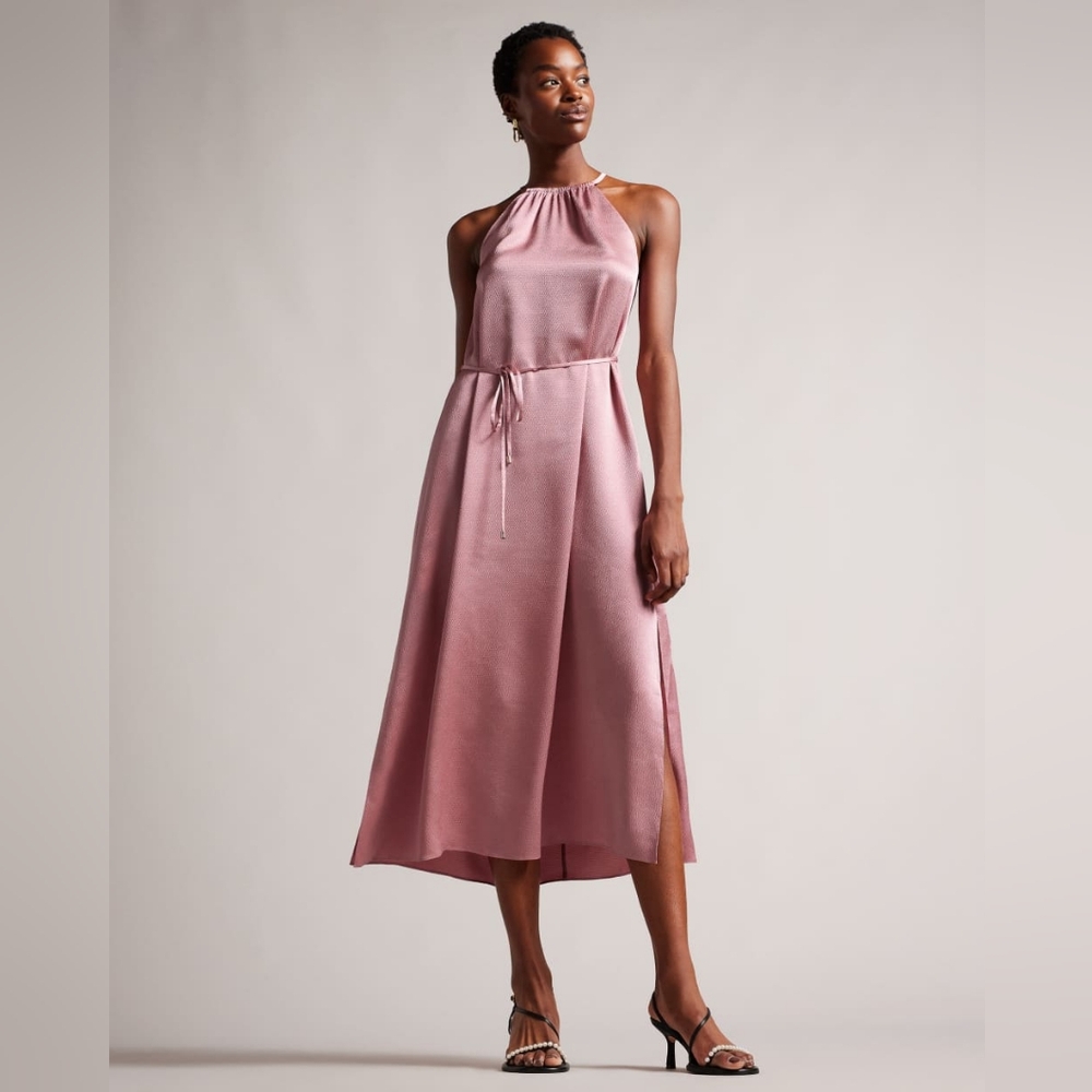 Ted Baker Roxieyy Halterneck Midi Dress size 4 (10)